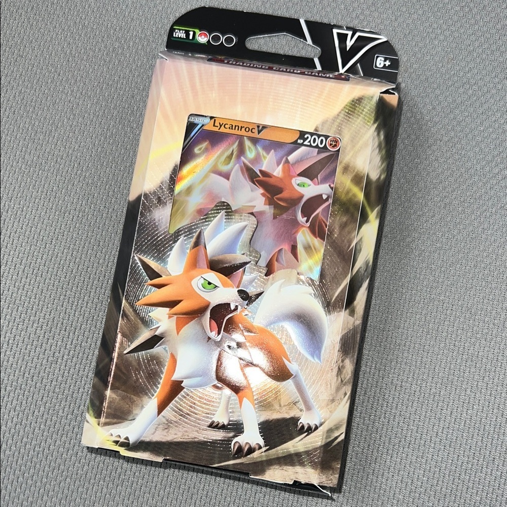 Pokemon Lycanroc V Card Pack - Orange and White